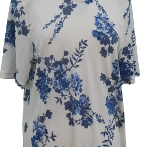 Chandail Adapté 1-1161 Fleuri Bleu