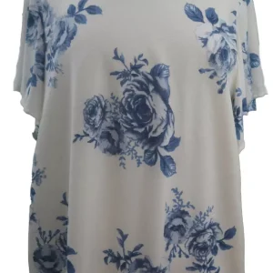 Chandail Adapté Manches à Volants Style 1-1063 Couleur Blue C