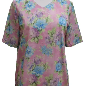 Chandail Adapté -Style 1-1161  Fleuri rose