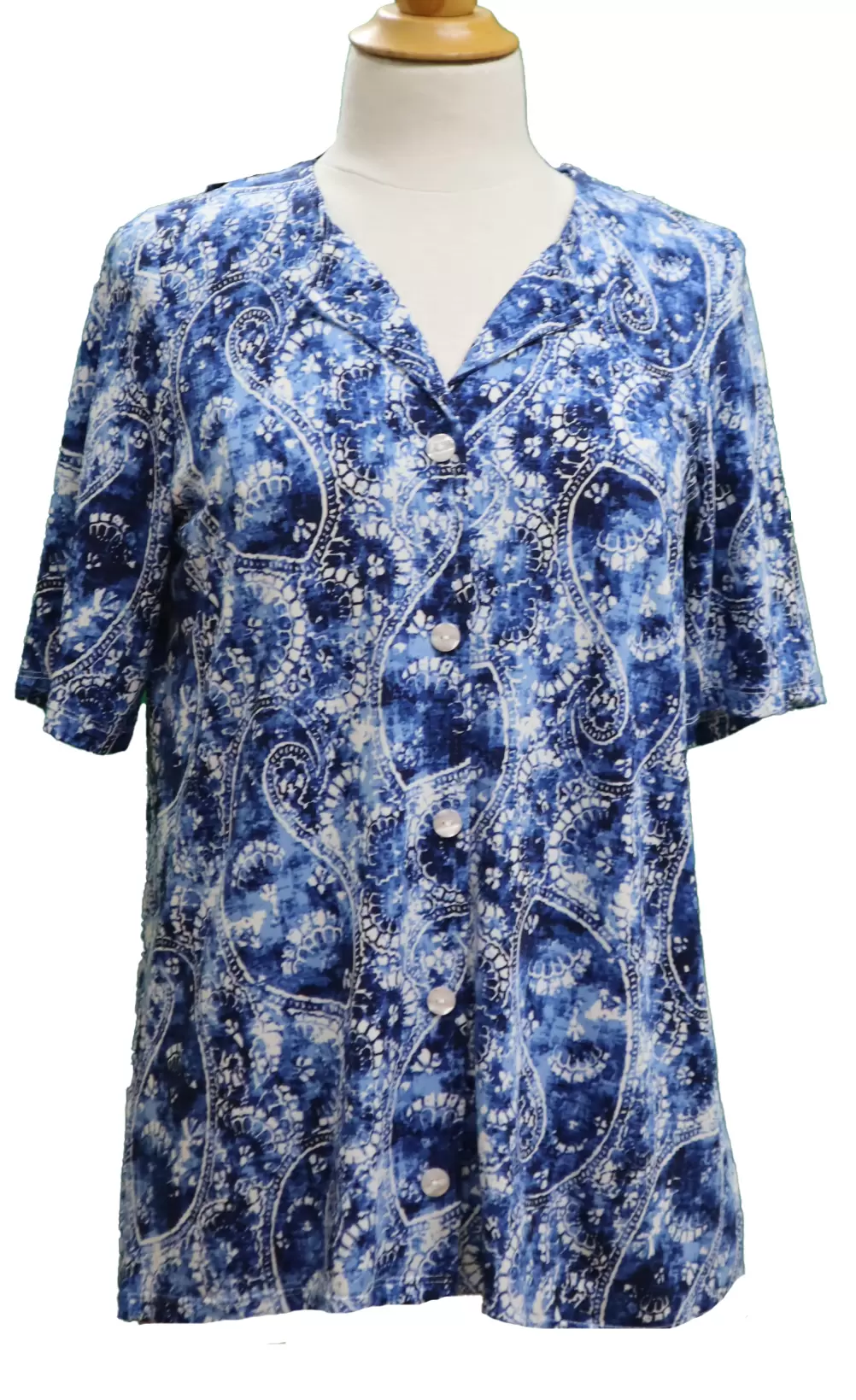 Blouse adaptée 1-1463 Bleu marine