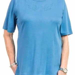 Chandail Adapté Brodé Bleu