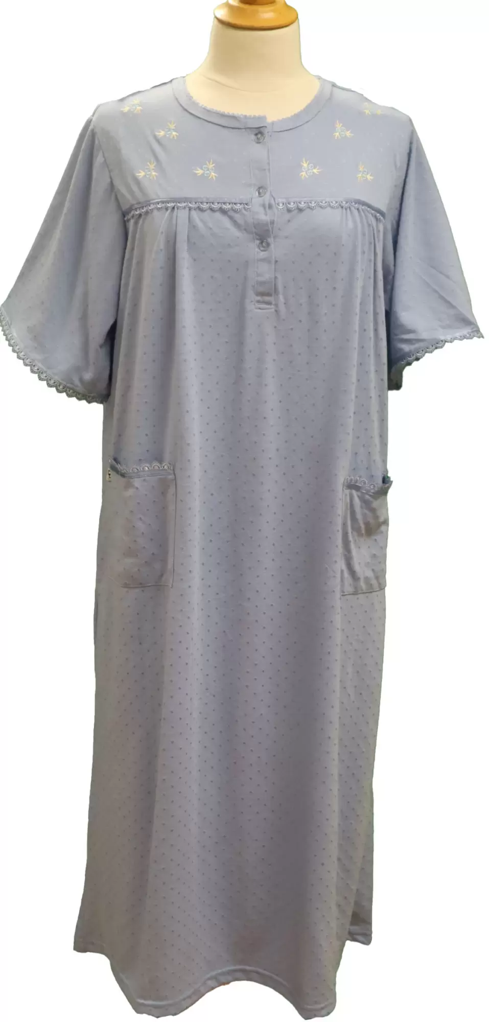 Robe de Nuit Adaptée Style 1-2290 Couleur Bleu