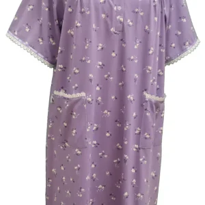 Robe de Nuit Adaptée Style 1-2290 Couleur imprimée Lilas