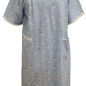 Robe de Nuit Adaptée Style 1-2290 Couleur imprimée Bleu