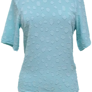 Chandail adaptée 1-3154 bleu turquoise à pétales