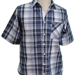 Chemise Adaptée 1-5160 Carreaux Marine