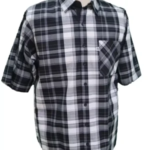 Chemise Adaptée 1-5160 Carreaux Noir/Gris