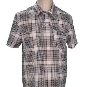 Polo Adapté Style 1-6189 beige à carreaux