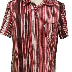 Polo Adapté Style 1-6189 Couleur Rouge/Blanc