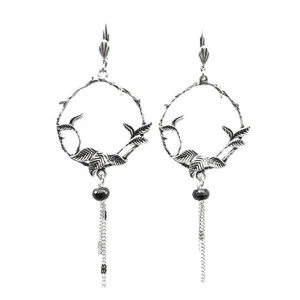 Boucles d'Oreilles Créole en Fleur