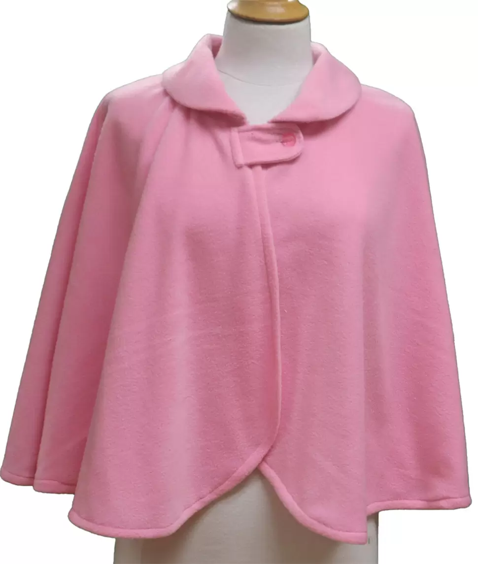 Cape Poncho en Polaire 1445 – Rose Claire