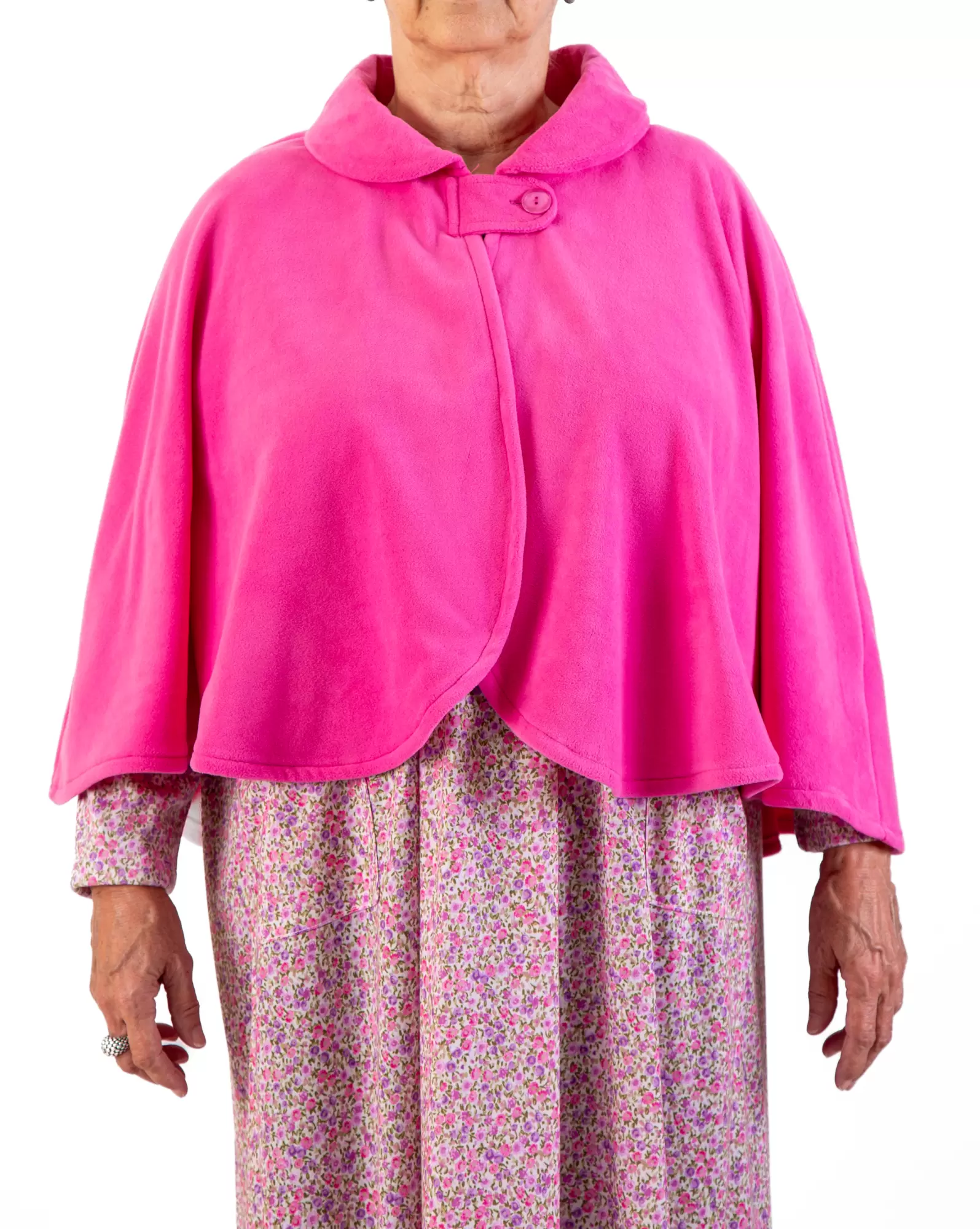 Cape Poncho en Polaire 1445 – Fushia