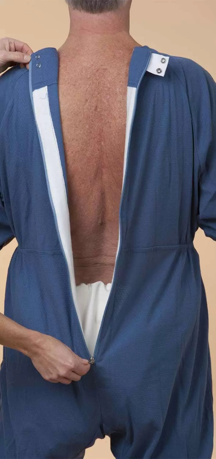 Combinaison de nuit Femme Alzheimer 1608 – Coeurs bleu – Image 4