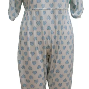Combinaison de nuit Femme Alzheimer 1608 – Coeurs bleu