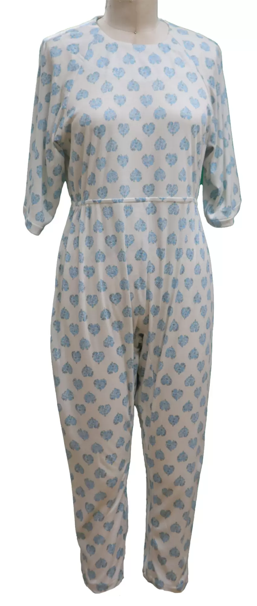 Combinaison de nuit Femme Alzheimer 1608 – Coeurs bleu