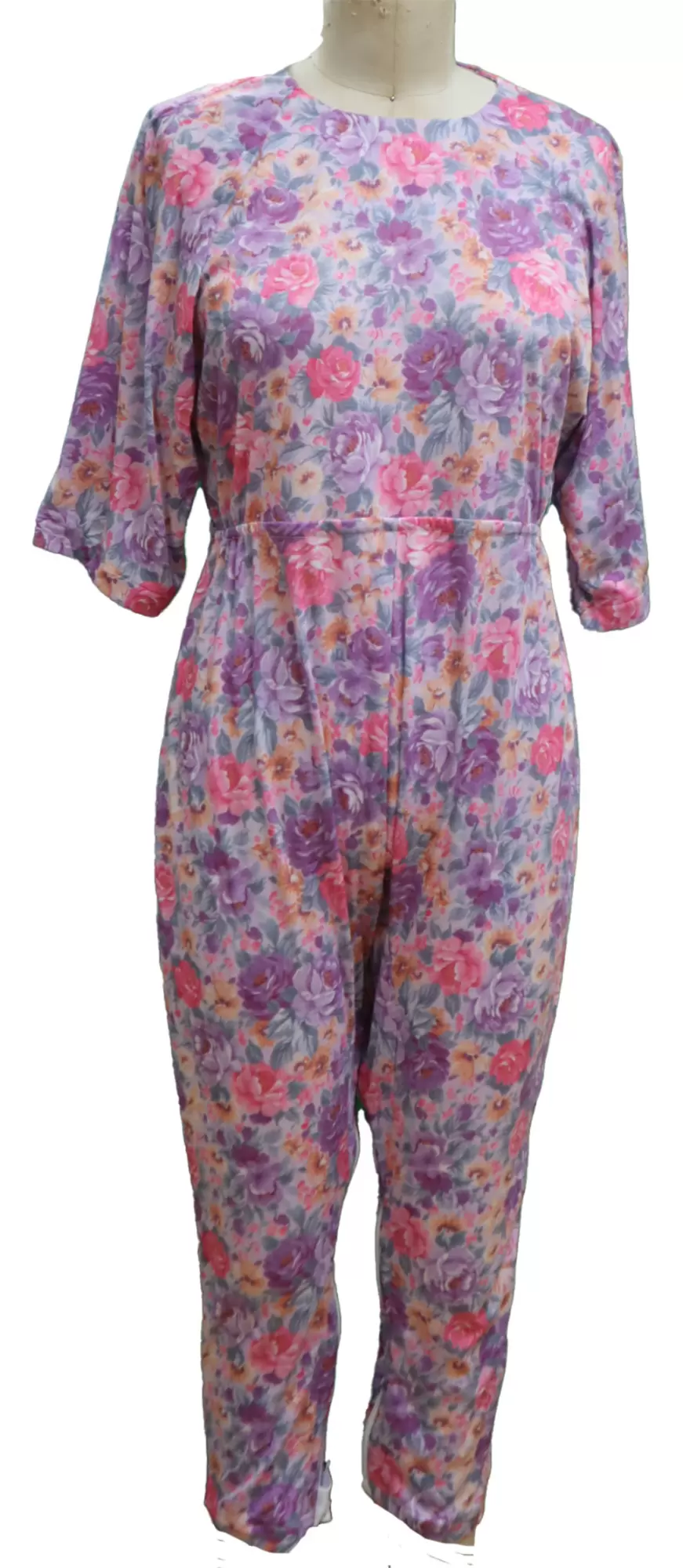 Combinaison de nuit Femme Alzheimer 1608 – Fleuri mauve