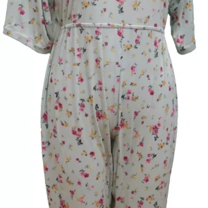 Combinaison de nuit Femme Alzheimer 1608 – Fleuri Vert