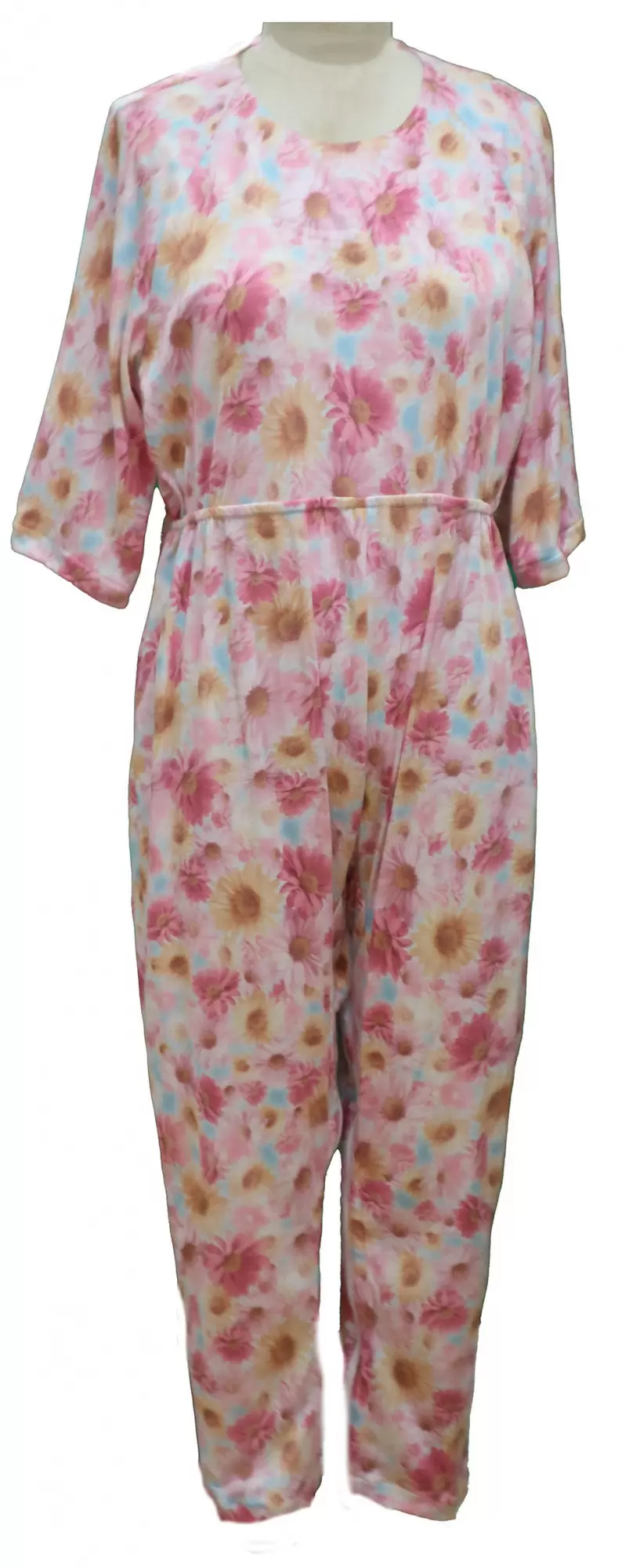 Combinaison de nuit Femme Alzheimer 1608 -Imprimée rose jaune