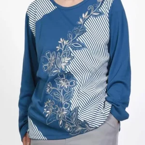 Chandail Adapté Brodé style 2-1161 -Sarcelle