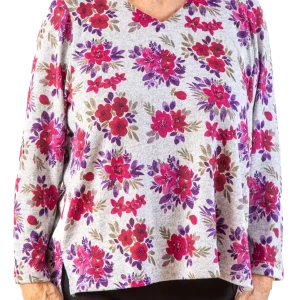 Chandail adapté 2-1165-Rouge et Mauve