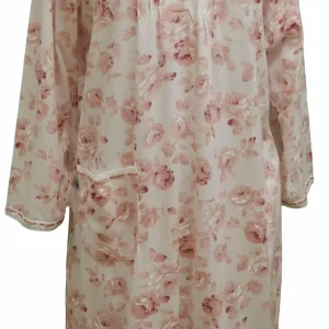 Robe de Nuit Adaptée  style 2-2072 Couleur fleuri Corail