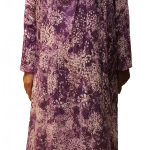 Robe de Nuit Adaptée Flanelle Style 2-2298 Lilas