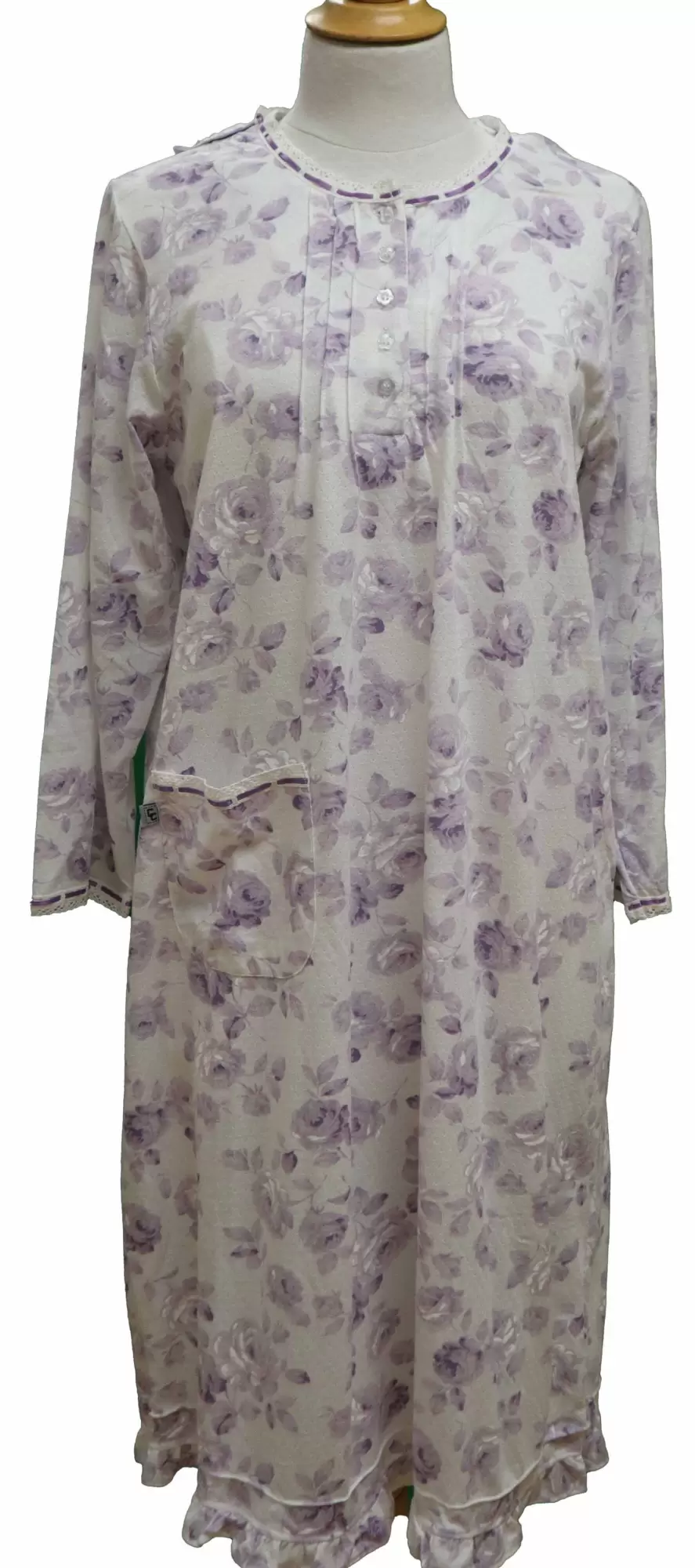 Robe de Nuit Adaptée style 2-2072 Couleur fleuri lilas