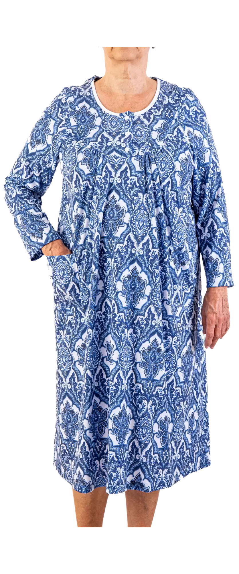 Robe de nuit Adaptée 2-2298 Imprimé Royal