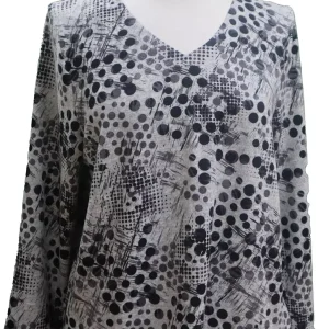 Chandail Adapté  Style 2-1165 – Gris à Pois noirs