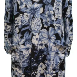 Robe Adaptée à col V style 2-4160 -Bleu