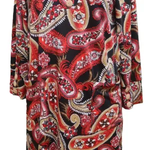 Robe Adaptée à col V style 2-4160 -Rouge