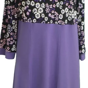 Robe Adaptée Style 2-4603 -Fleuri mauve