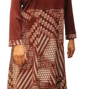 Robe Adaptée Contraste 2-4603 – Imprimée Bourgogne