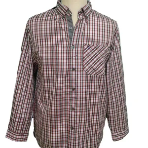 Chemise Adaptée à Manches Longues 2-5160 – Carreaux bourgogne