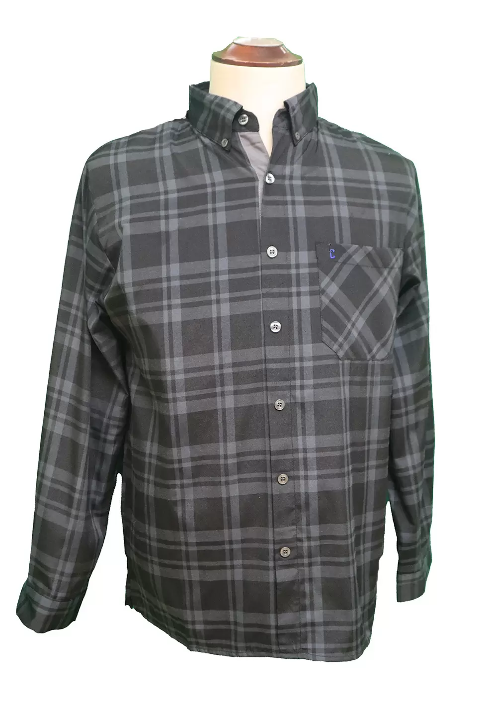 Chemise Adaptée à Manches Longues 2-5160 – Noir & Gris