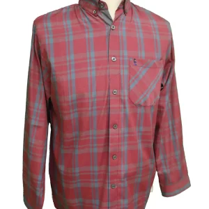 Chemise Adaptée à Manches Longues 2-5160 – Carreaux Rouge