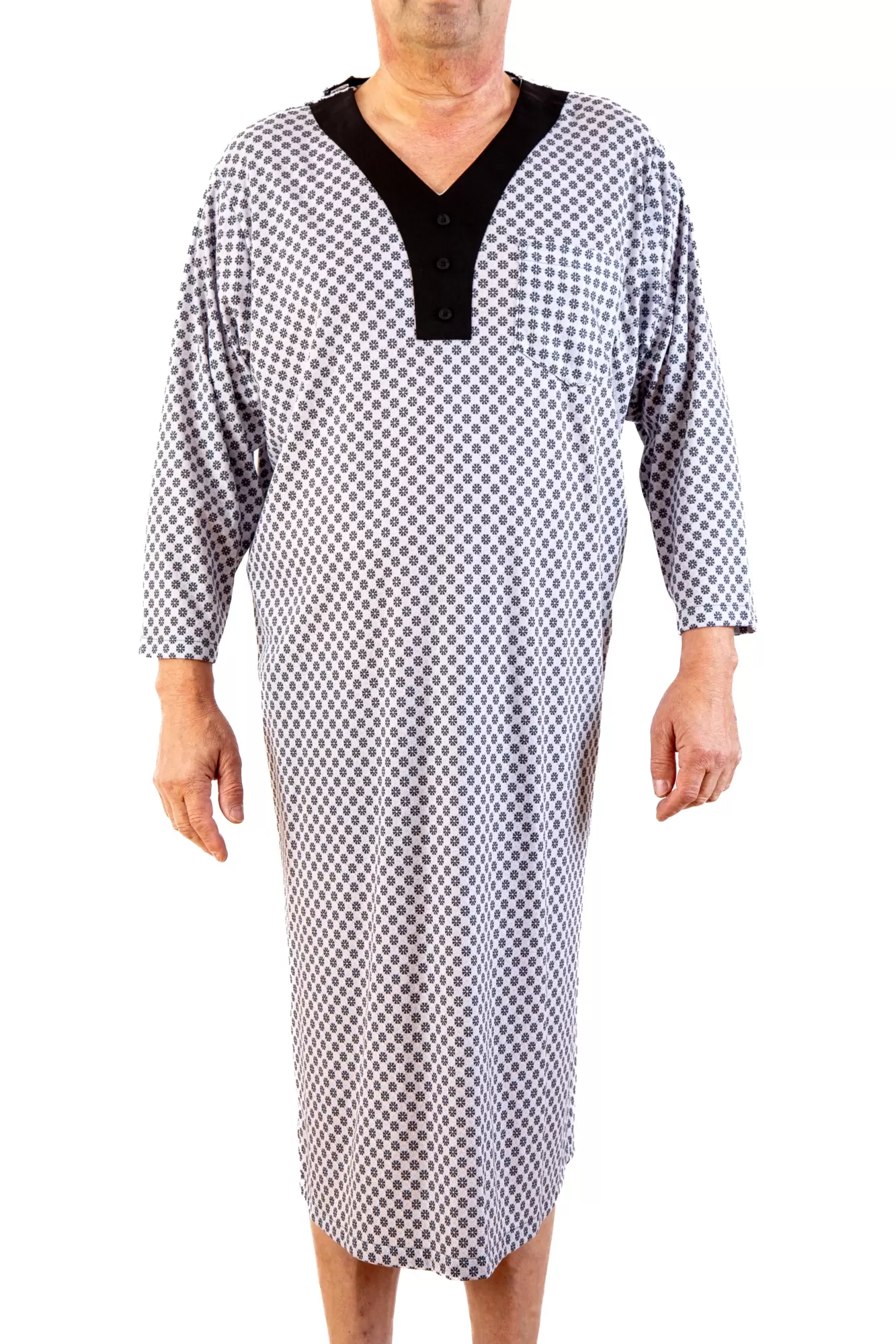 Chemise de Nuit Adaptée 2-6080 Étoiles Noires