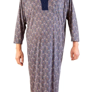 Chemise de Nuit Adaptée 2-6080 Marine et Jaune