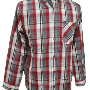 Chemise Adaptée à Manches Longues 2-5160 – Rouge et Blanc