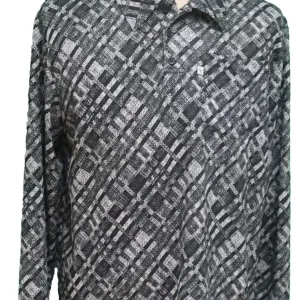 Polo Adapté Tissu léger Style 2-6189 – Noir et Gris