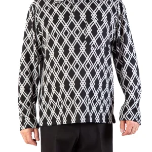 Polo Adapté à Manches Longues Style 2-6189 – Noir et Gris