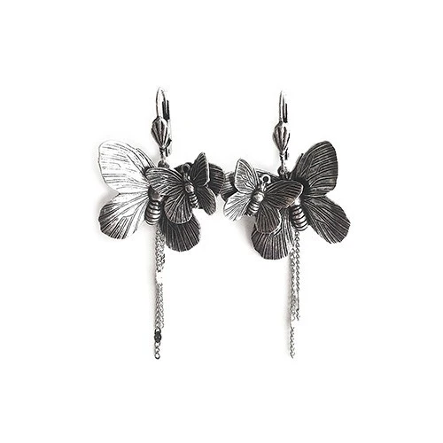 Boucles d'oreilles double papillons