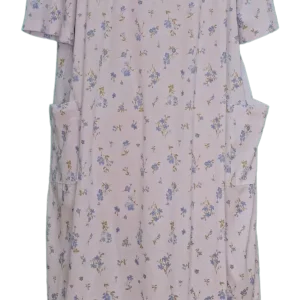 Robe de Nuit Adaptée Style 1-2421 – Blanc Fleurs Bleu