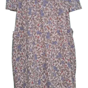 Robe de Nuit Adaptée Style 1-2421 – fleuri bleu et jaune