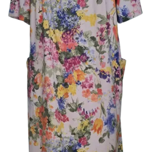 Robe de Nuit Adaptée Style 1-2421 – Fleuri beige