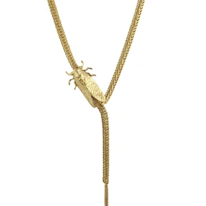 Collier Plastron Cigale Dorée