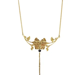 Collier Double Ginkgo Doré