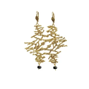 Boucles d'Oreilles Seaweed Dorées
