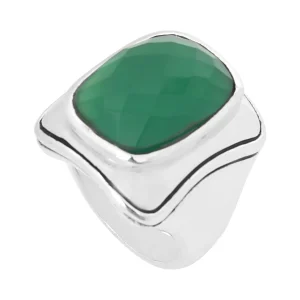 Chevalière Frida en Onyx Vert