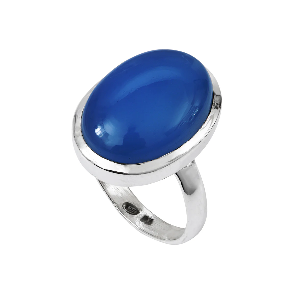 Bague Cabochon Calcédoine Grace